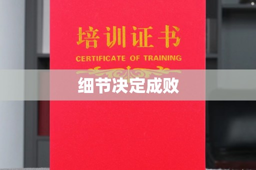 龙文细节决定成败